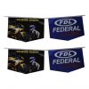 Coated paper pennant banner for FDL federal