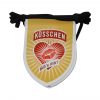 Coated paper pennant banner for Küsschen