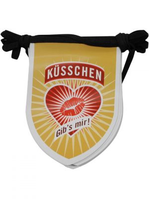 Coated paper pennant banner for Küsschen