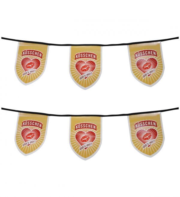 Coated paper bunting for Küsschen