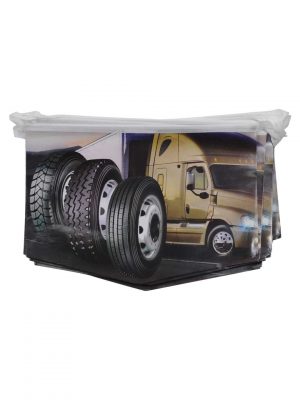Coated paper pennant banner for amberstone truck tyres