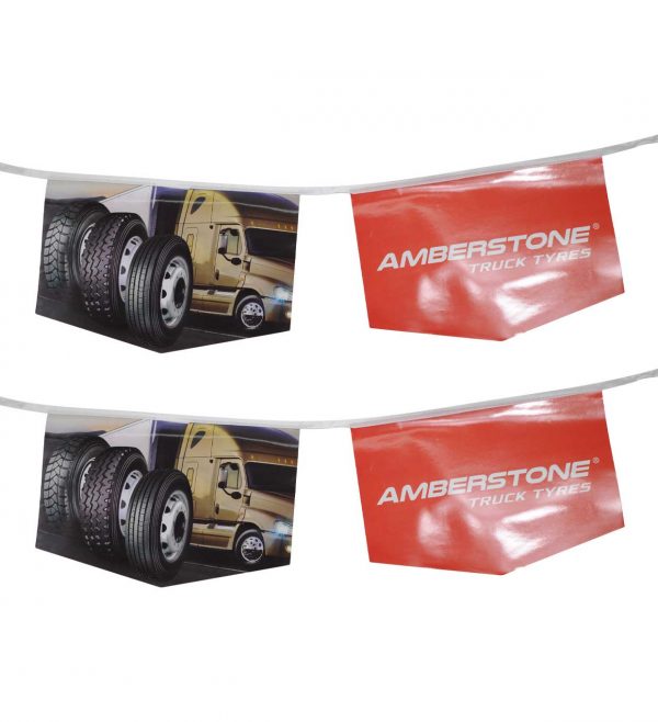 Coated paper bunting for amberstone truck tyres