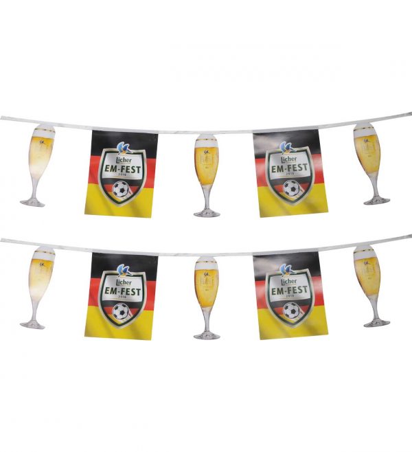 Coated paper pennant banner for bitburger licher