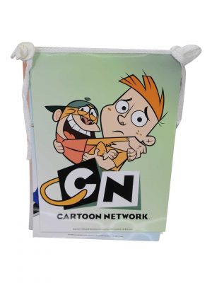 Coated paper pennant banner for cartoon network