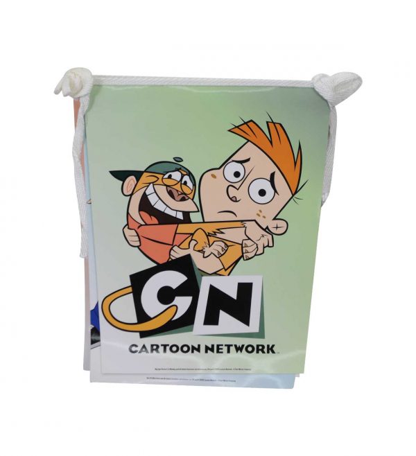 Coated paper pennant banner for cartoon network