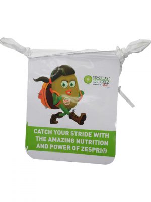 Coated paper pennant banner for kiwifruit