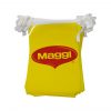 Coated paper pennant banner for maggi