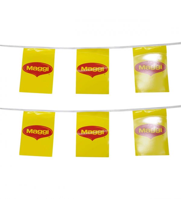 Coated paper bunting for maggi