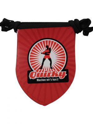 Coated paper pennant banner for quicky