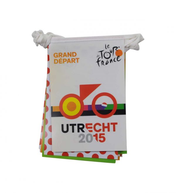 Coated paper pennant banner for utrecht 2015