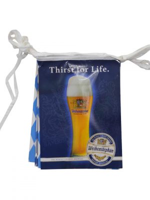 Coated paper pennant banner for weihenstephan beer