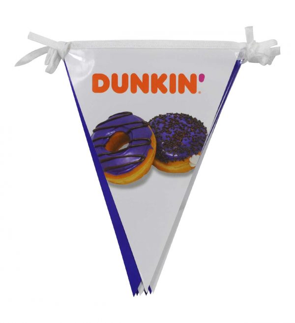 Coated paper pennant banner for_dunkin