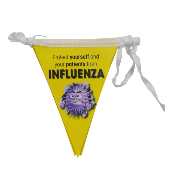 Pvc pennant banner for influenza