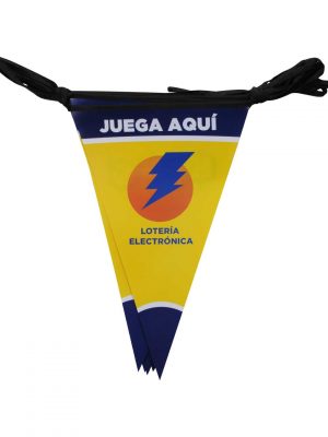 Pvc pennant banner for juega aqui