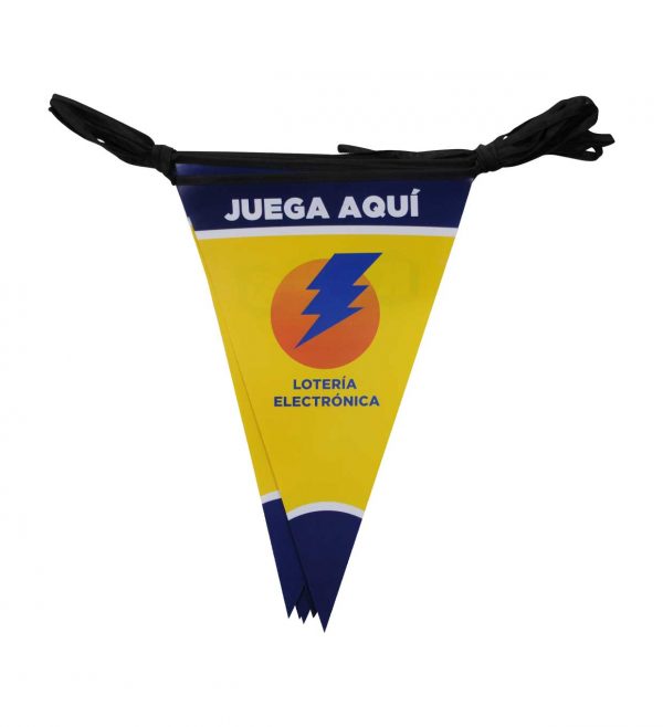 Pvc pennant banner for juega aqui