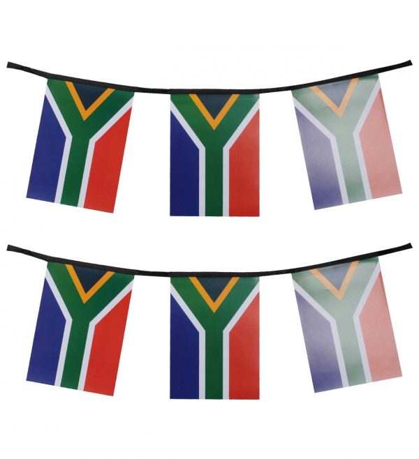 Pvc pennant banner with south africa