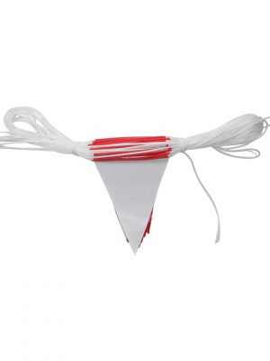 white and red mixed safety bunting
