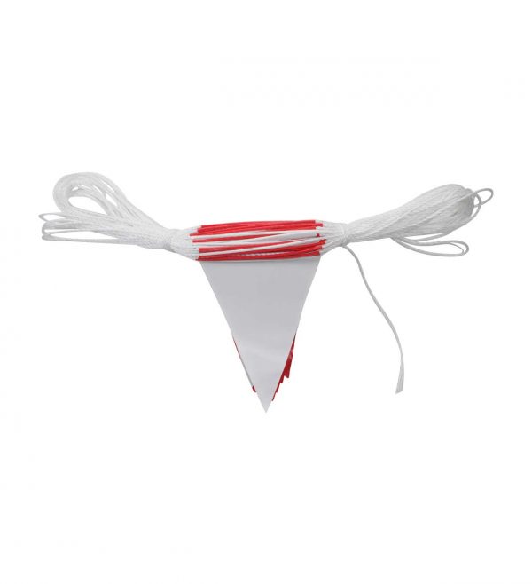 white and red mixed safety bunting