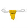 yellow with caution printing safety bunting